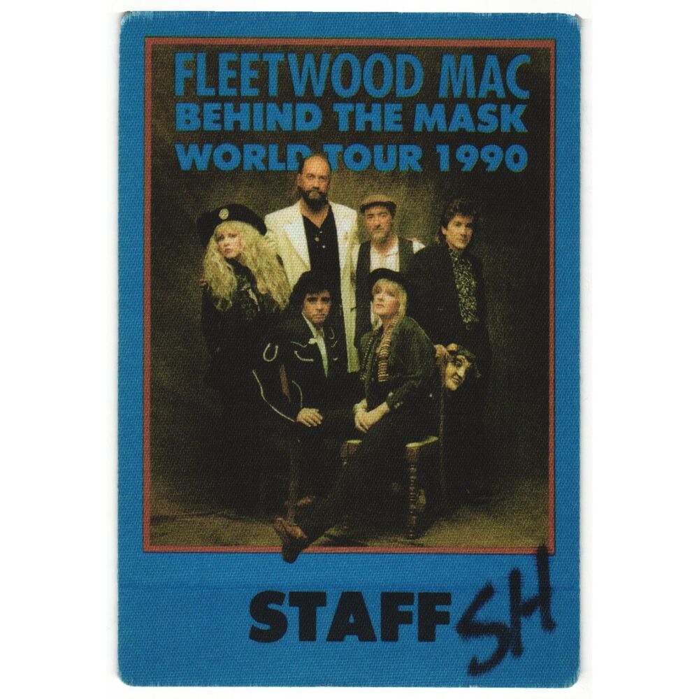 Vintage 1990 Fleetwood Mac Concert Backstage Pass Staff